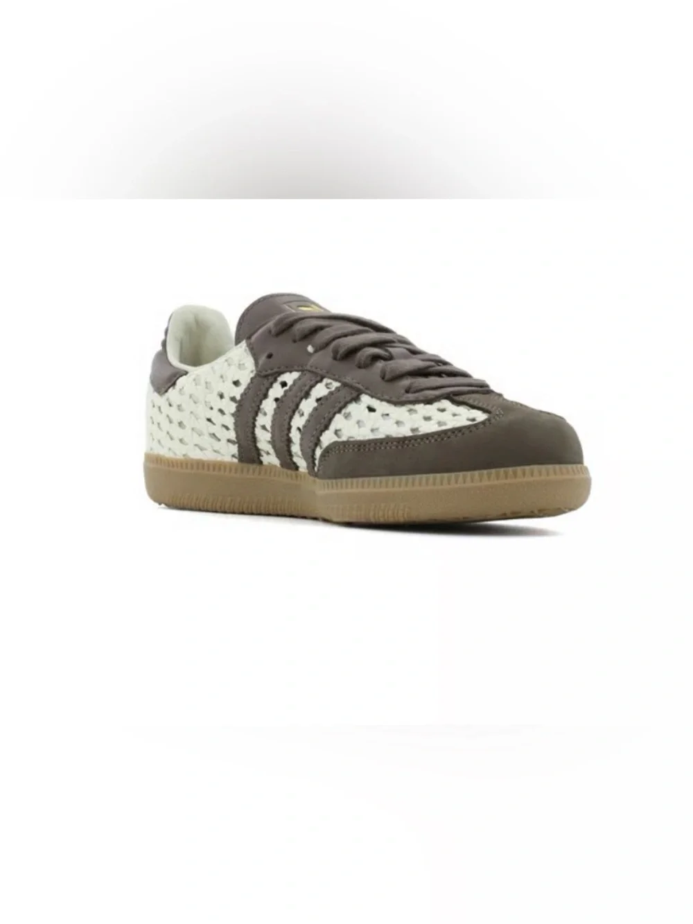 adidas samba OG Women’s Brown & Cream Woven Samba Sneakers - Picture 6 of 8